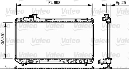 VALEO 734172 Radiator motorkjøling VALEO 734172 Radiator motorkjøling