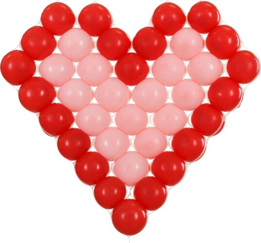 Hjerteform for Ballonger 63x58 cm uten Ballonger