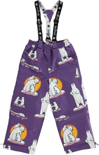 Småfolk Ski Pants With Polar Bears Purple 104 110