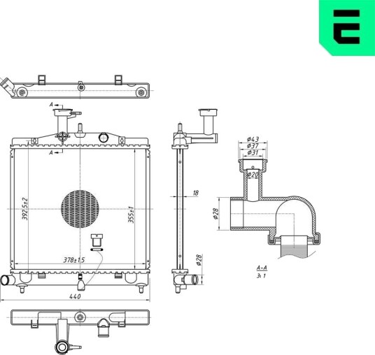 ERA 673437 Radiator, motorkjøling