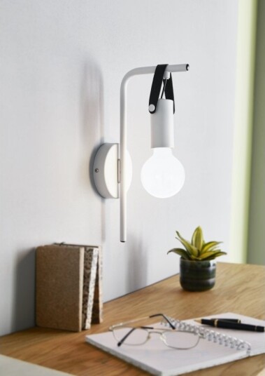 Eglo Apricale Vegglampe E27 Grå/Svart