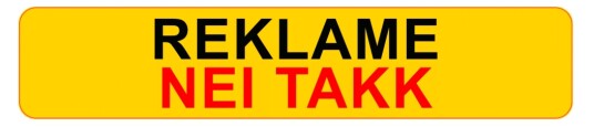 Klistremerke Ingen reklame takk