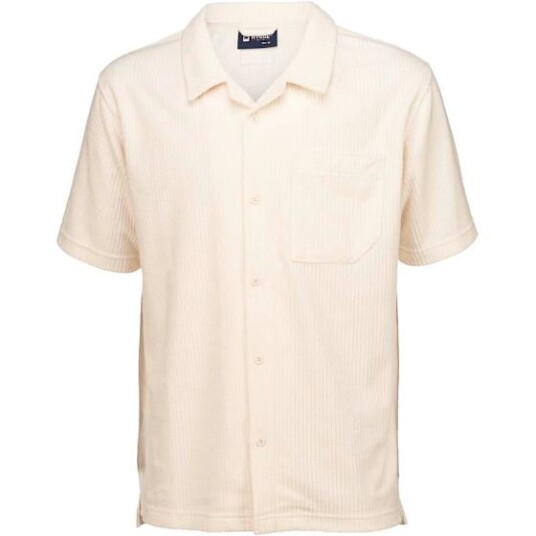 Hygge Terry Striped Shirt Herre Offwhite L