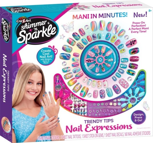 Shimmer n Sparkle Trendy Tips Nail Expressions 65610S