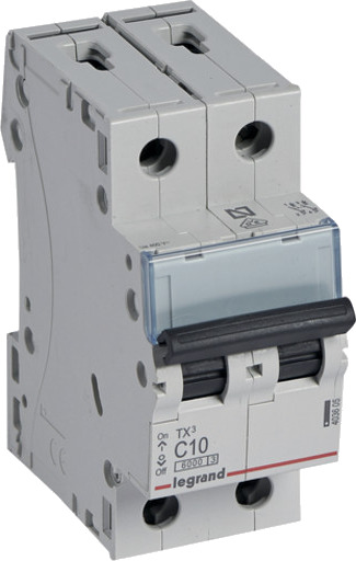 Legrand 5 stk TX³ MCB automatsikring C10 2P 2M 6/6kA Legrand 5 stk TX³ MCB automatsikring C10 2P 2M 6/6kA