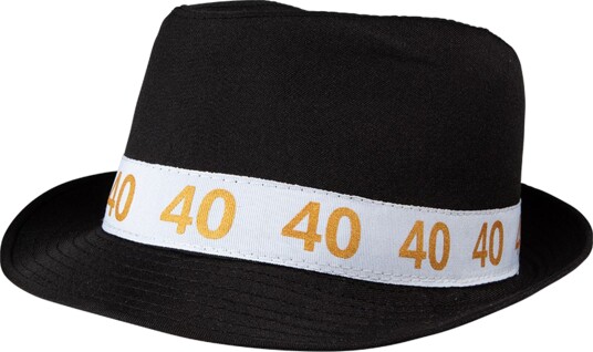 Hisab Joker Fedorahatt Svart med Tall 40 One-size 97167-40