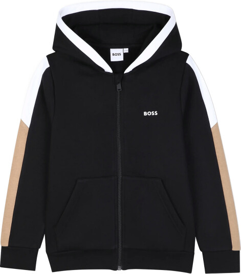 BOSS Hooded Cardigan Black 140