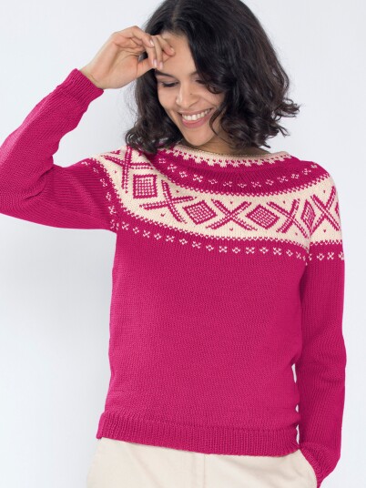 Dale Garn 410 01B Cortina Genser Rosa