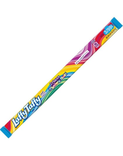 Wonka Laffy Taffy Mystery Swirl   Karamellstang med 2 Forskjellige Smaker 23 gram USA Import