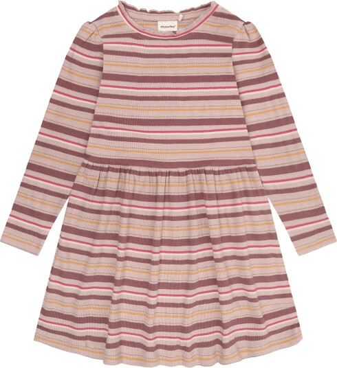 Minymo Dress Ls Y/D Rib Pink 98 Minymo Dress Ls Y/D Rib Pink 98