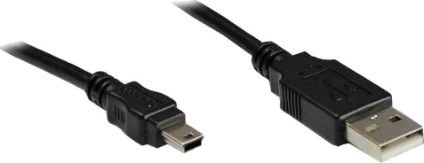 Tilkoblingskabel Usb 2.0 A Kontakt Til Mini B 5-Pins Sort 5 M Good Connections® 3310-Am5