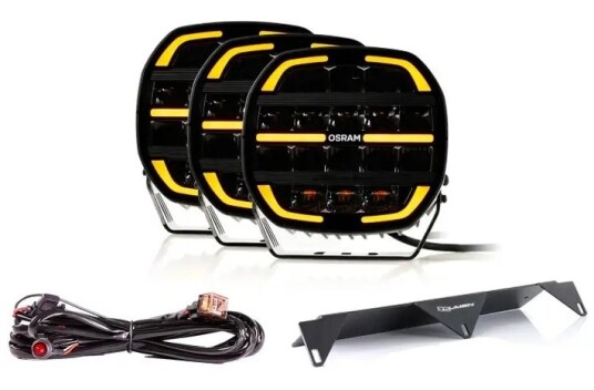 OSRAM LEDriving cube MX230 9"" trippel fjernlyspakke. 71808 lumen. Hvitt og oransje posisjonslys. 5 års garanti.