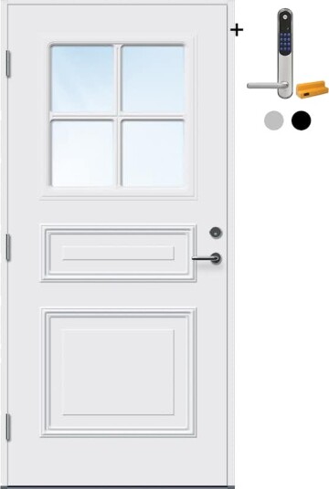 Ytterdør Bygg1 Grimstad Thermoisolert med Yale Doorman Classic Home