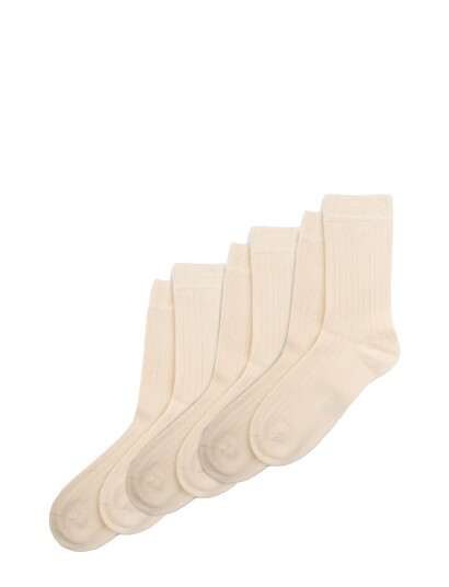 minipop Minipop® Noos Bamboo Socks 3 Pcs - Cream - 31/34Y minipop Minipop® Noos Bamboo Socks 3 Pcs - Cream - 31/34Y