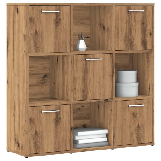 Bokhylle artisan eik 90x28x90 cm konstruert tre