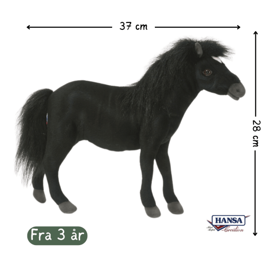 Svart Hest Bamse | Hansa Creation Svart Hest Bamse | Hansa Creation