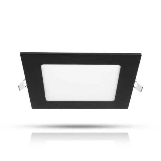 Downlight AGGE Square Flood Black IP44 / CCT / Dimbar 9W / 150 mm