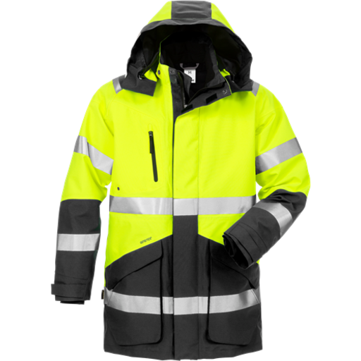 Fristads Vinterparkas Gore-Tex 4989 Gxb, Klass 3 Varsel Gul/svart L Fristads Vinterparkas Gore-Tex 4989 Gxb, Klass 3 Varsel Gul/svart L