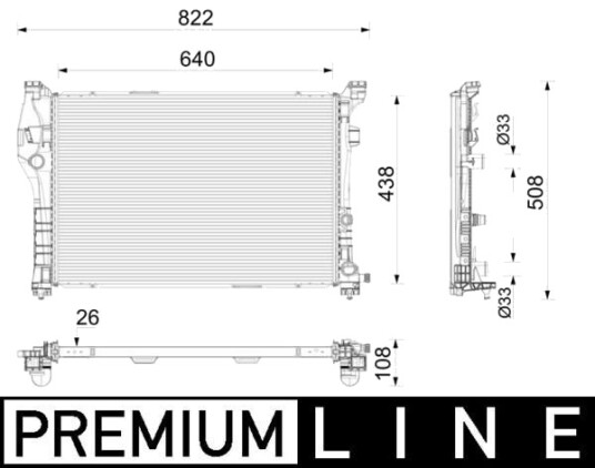 MAHLE CR 2786 000P Radiator motorkjøling MAHLE CR 2786 000P Radiator motorkjøling