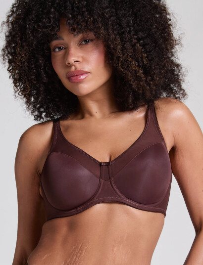 Hunkemöller Nina Non Padded Underwired Minimizer Bra Brown C x 70