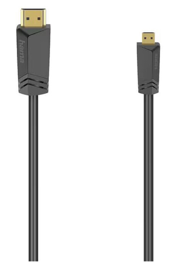 Hama HDMI A-HDMI Micro D-kabel Ethernet (1,5m)