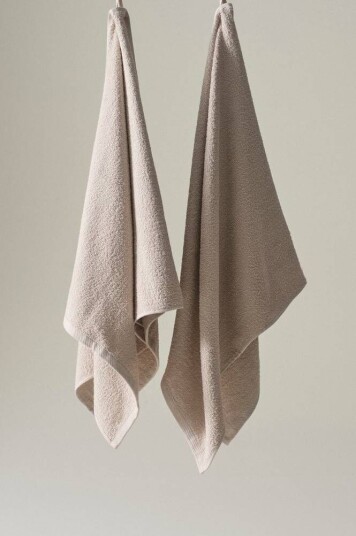 Jotex AMELIE badehåndkle 2-pk Lys beige 1038436-03-94 1038436-09-94
