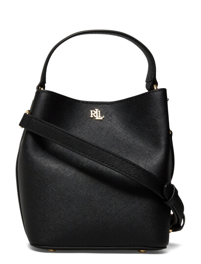 Lauren Ralph Lauren Crosshatch Small Reese Bucket Bag - Black - ONE SIZE Lauren Ralph Lauren Crosshatch Small Reese Bucket Bag - Black - ONE SIZE