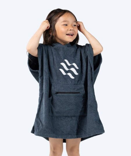 Watery badeponcho for barn 1-5 år - Bomull - Mørkeblå Watery badeponcho for barn 1-5 år - Bomull - Mørkeblå