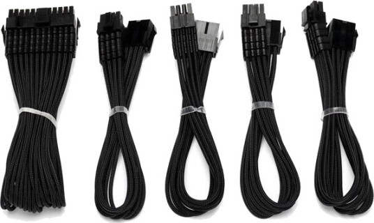 DUTZO Sleeved strm forlengerkabel kit v2 Svart DUTZO Sleeved strm forlengerkabel kit v2 Svart