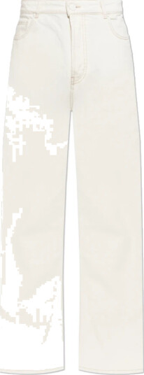 Ami Paris Herre Jeans Hvit W30,