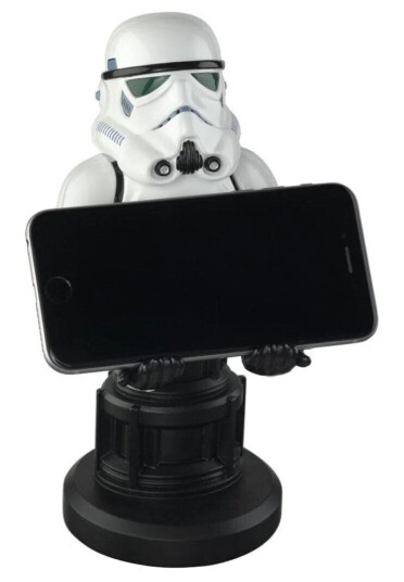 Star Wars Stormtrooper Cable Guys Figur med Mobil og Kontroller Holder Hvit Star Wars Stormtrooper Cable Guys Figur med Mobil og Kontroller Holder Hvit