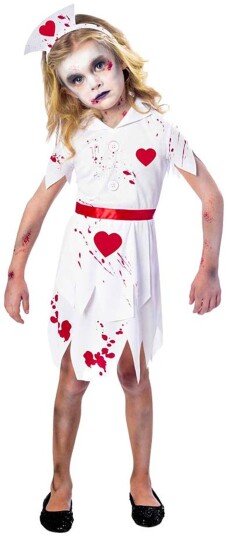 Amscan EU Zombie Sykepleier Barn Karnevalskostyme X Large