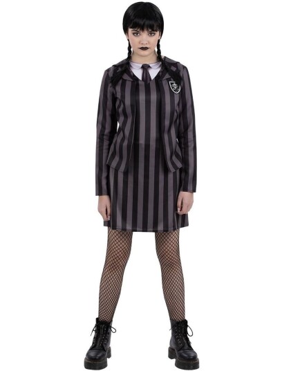 Wednesday Inspirert Gotisk Skoleuniform Barnekostyme Wednesday Inspirert Gotisk Skoleuniform Barnekostyme