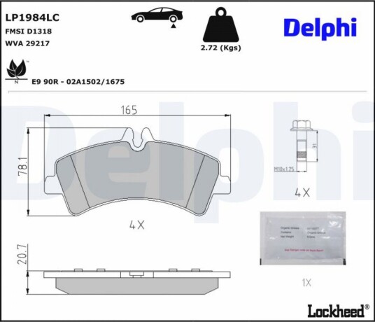 DELPHI LP1984LC Bremseklosser