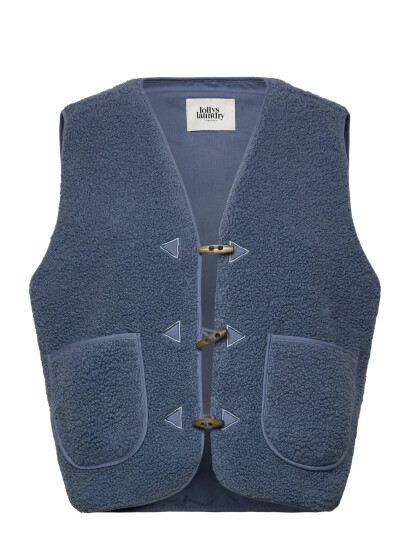 Lollys Laundry Hugoll Vest Sl - Blue - M Lollys Laundry Hugoll Vest Sl - Blue - M