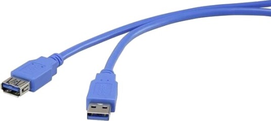 Renkforce Usb 3.0-Forlengelseskabel [1X Usb 3.0-Plugg A - 1X Usb 3.0-Kontakt A] 3 M Blågullbelagte Pluggkontakter Renkforce (1420710)