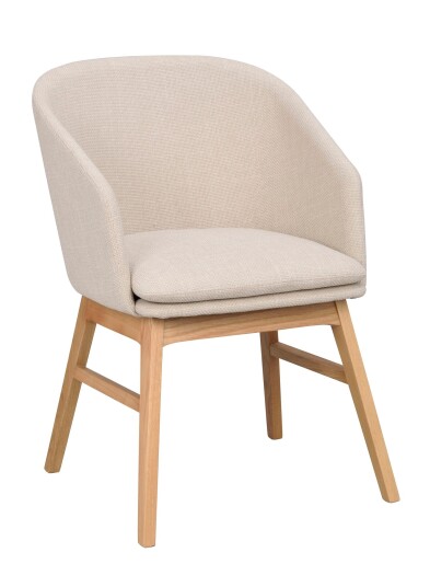 Rowico Home Windham lenestol Beige stoff/eik bein Beige
