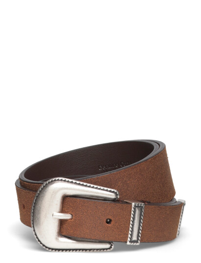 Anderson"s Western Belt   Suede Cognac   3,5 2,5 Cm   Brown   105