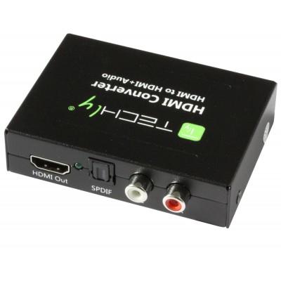 TECHLY HDMI Audio-Extractor Lyduttaker Toslink RCA for Videotilbehør