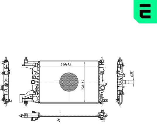 ERA 673238 Radiator motorkjøling