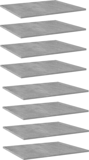 vidaXL Hylleplater 8 stk betonggrå 60x50x1,5 cm sponplate vidaXL Hylleplater 8 stk betonggrå 60x50x1,5 cm sponplate