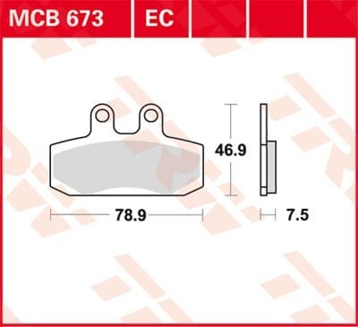 Bremseklosser TRW MCB673 Bremseklosser TRW MCB673