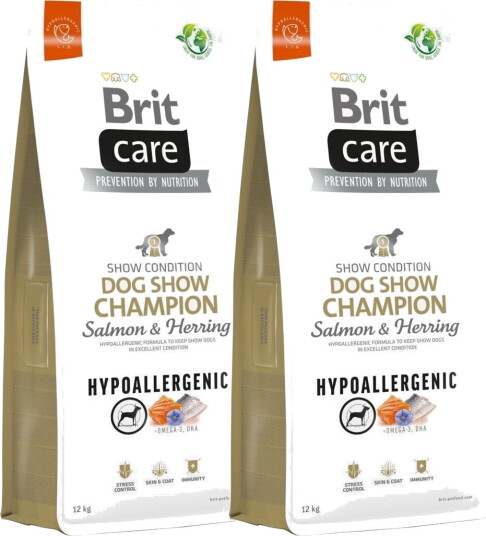 Brit Care Dog Adult Dog Show Champion Hypoallergenic Salmon & Herring 2X12 kg