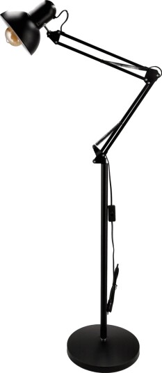 Gulvlampe Orno Luwes 185 Cm E27 Maks. 18 W Svart Gulvlampe Orno Luwes 185 Cm E27 Maks. 18 W Svart