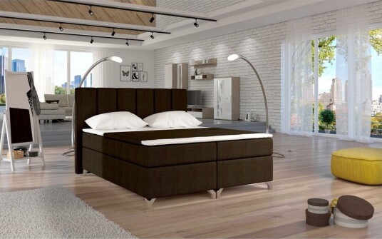 Box Spring Eltap Basilio Sawana 26 Brun 160x200 cm