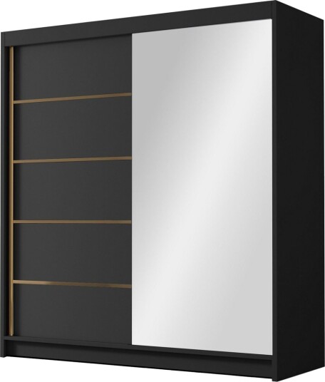 Chavez Garderobe med Speil 180x215 cm - Svart