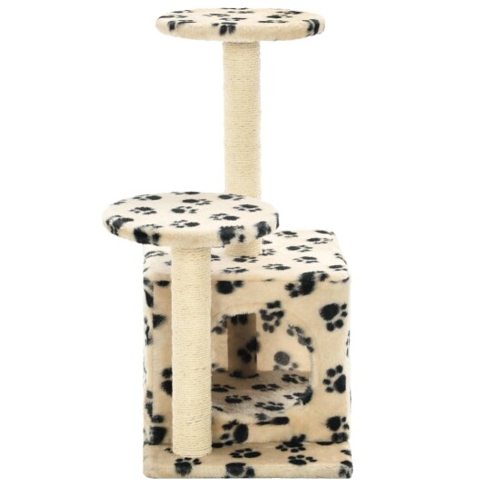 Vidaxl Kloretre Med Klorestolper I Sisal 60 cm Poteavtrykk Beige
