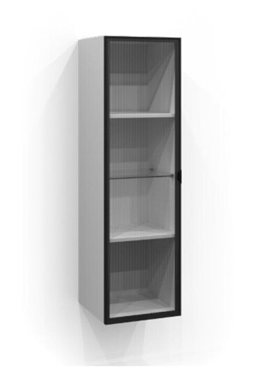 Svedbergs Høyskap Vitrine Dør med Glass Svart Matt + Linjeglass / 35cm 120cm SV-7120355-3 Svedbergs Høyskap Vitrine Dør med Glass Svart Matt + Linjeglass / 35cm 120cm SV-7120355-3