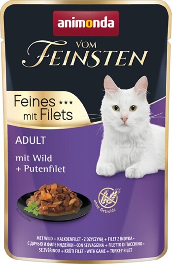Animonda Vom Feinsten Våtfôr Adult Med Vilt + Kalkunfilet 18 X 85 G
