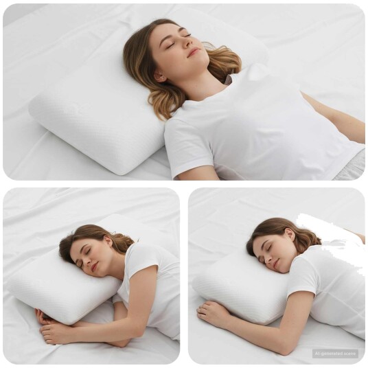 vidaXL Sovepute 60 x 40 x 13 cm Medium Gel Minne Skum Hvit